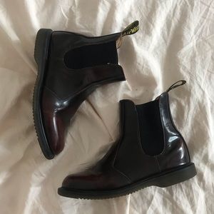 Dr. Martens Flora Chelsea Red boots